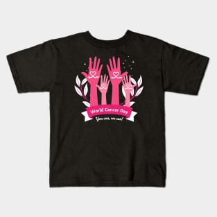 World Cancer day support Kids T-Shirt